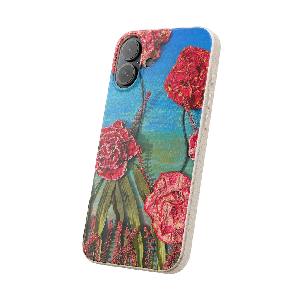 Biodegradable Floral Phone Case — Pink Carnation Eco-Friendly iPhone Cover