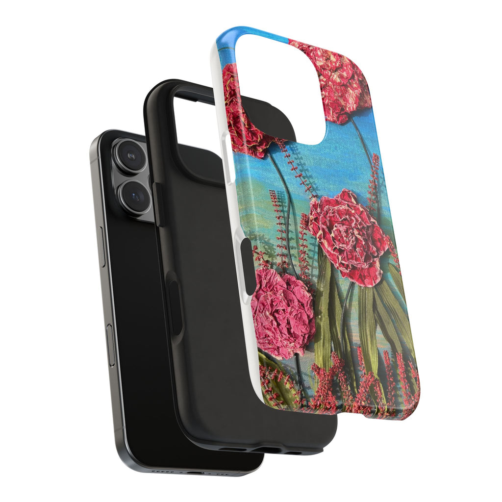 Pink Carnation Garden Tough Phone Case — Hand-Painted Floral, Faith-Inspired Protective Cover