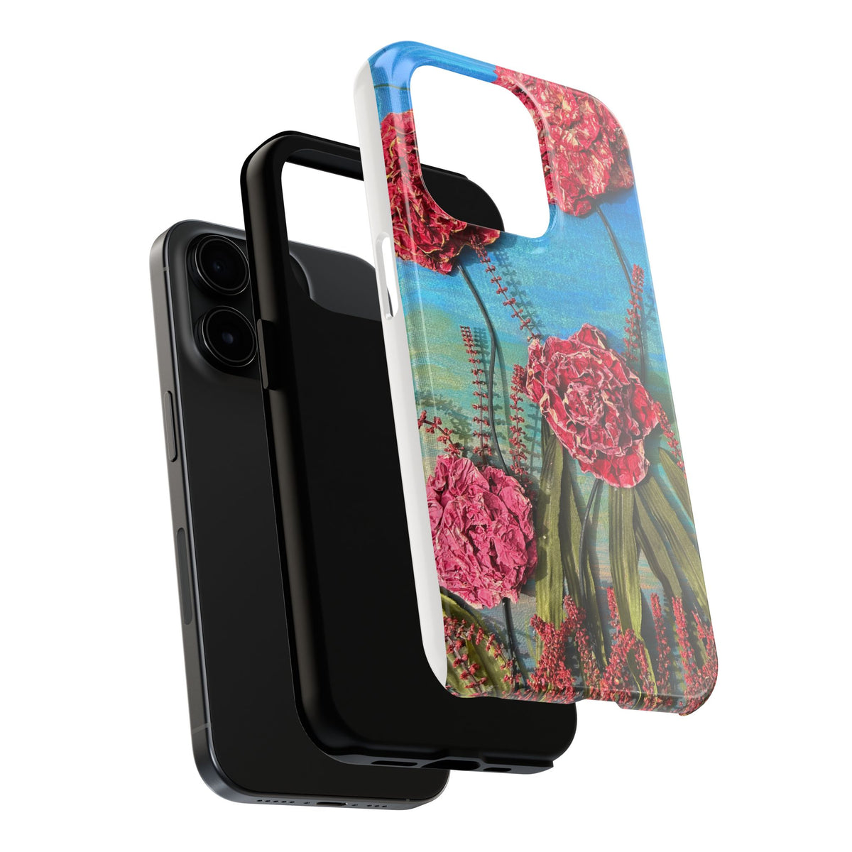 Pink Carnation Garden Tough Phone Case — Hand-Painted Floral, Faith-Inspired Protective Cover