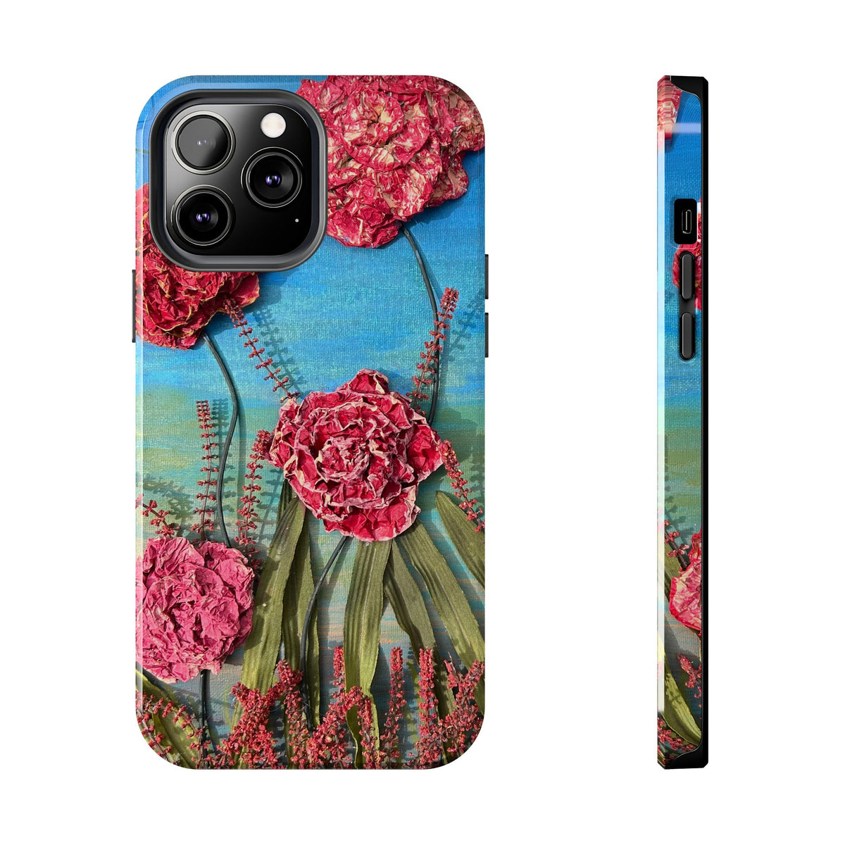 Pink Carnation Garden Tough Phone Case — Hand-Painted Floral, Faith-Inspired Protective Cover