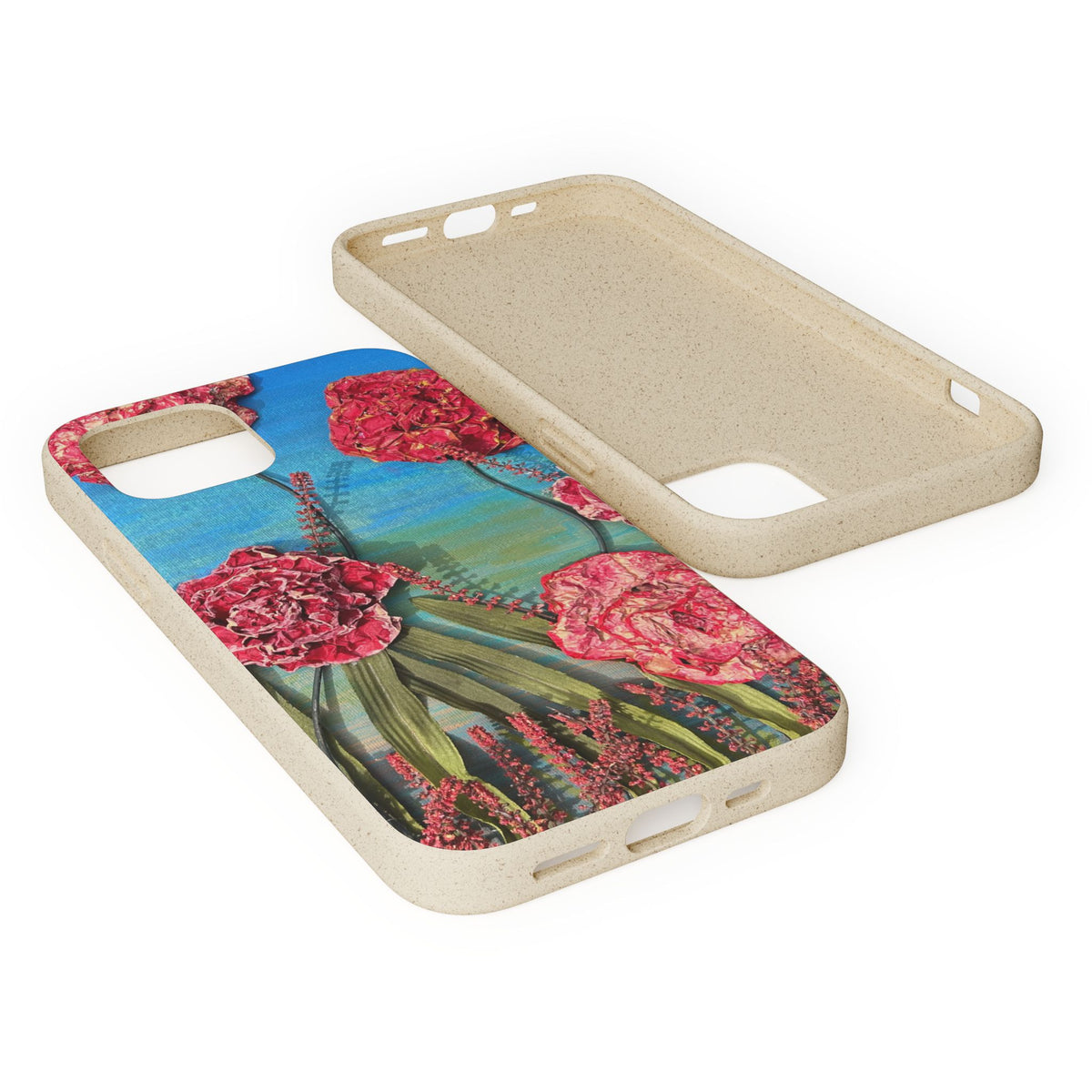 Biodegradable Floral Phone Case — Pink Carnation Eco-Friendly iPhone Cover
