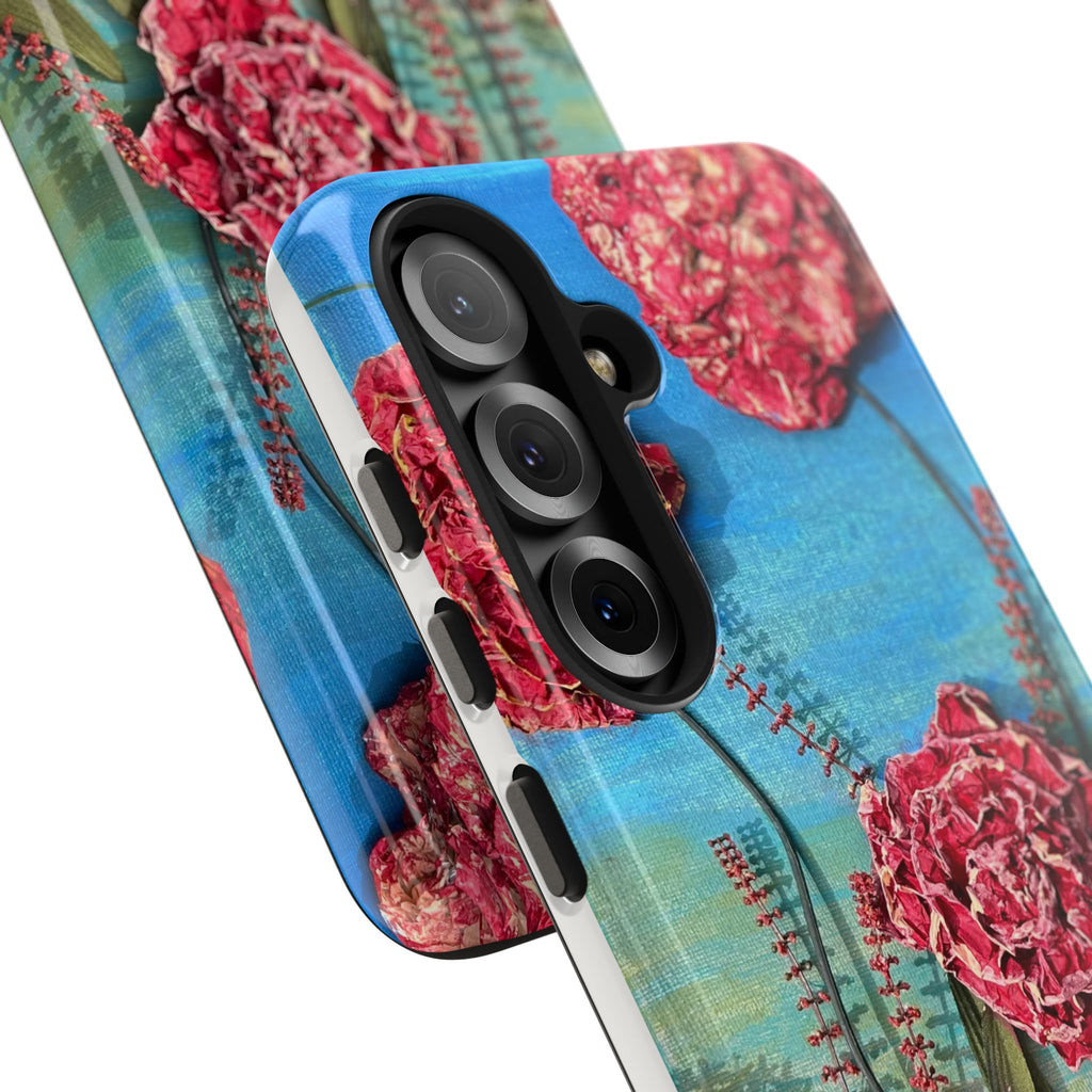 Pink Carnation Garden Tough Phone Case — Hand-Painted Floral, Faith-Inspired Protective Cover