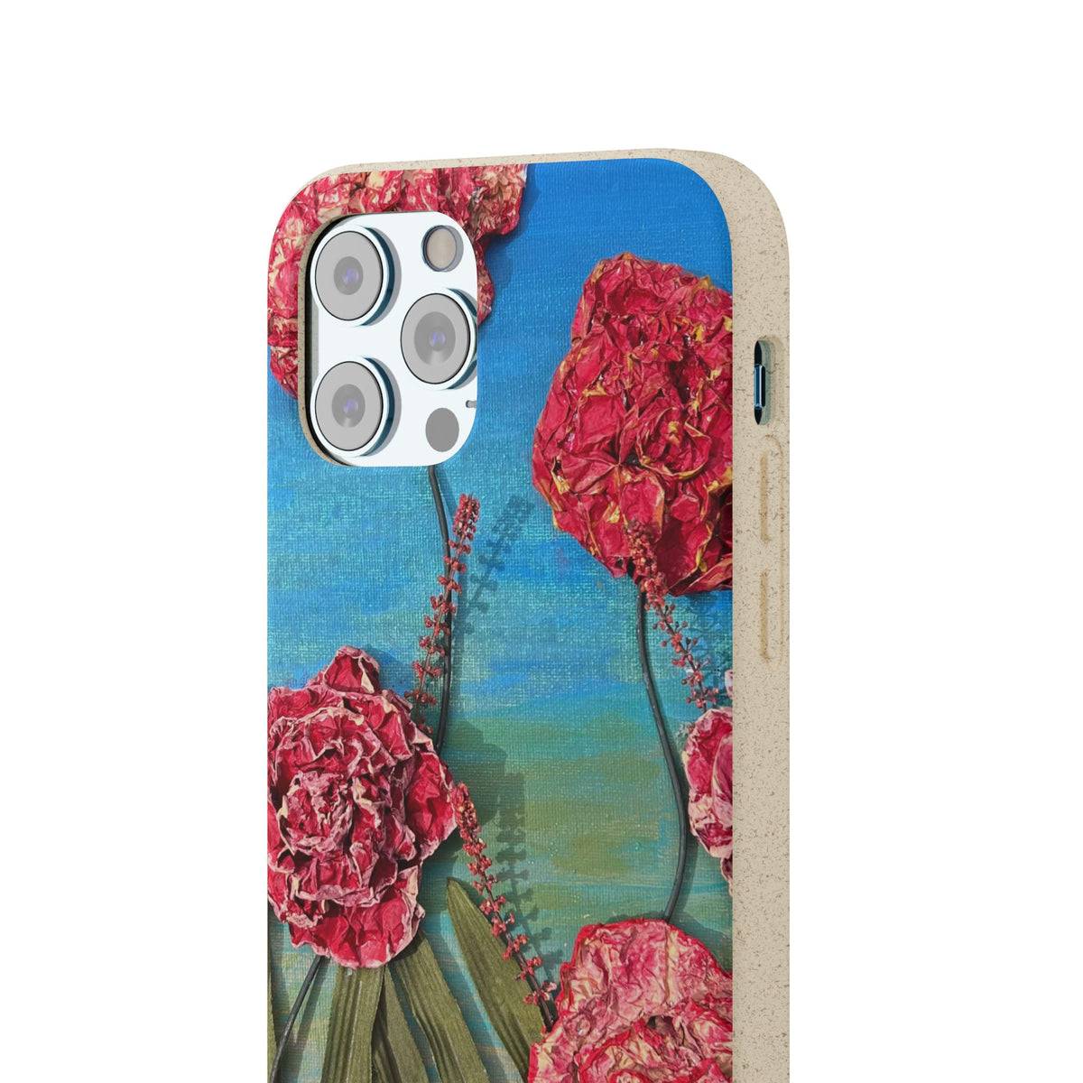 Biodegradable Floral Phone Case — Pink Carnation Eco-Friendly iPhone Cover