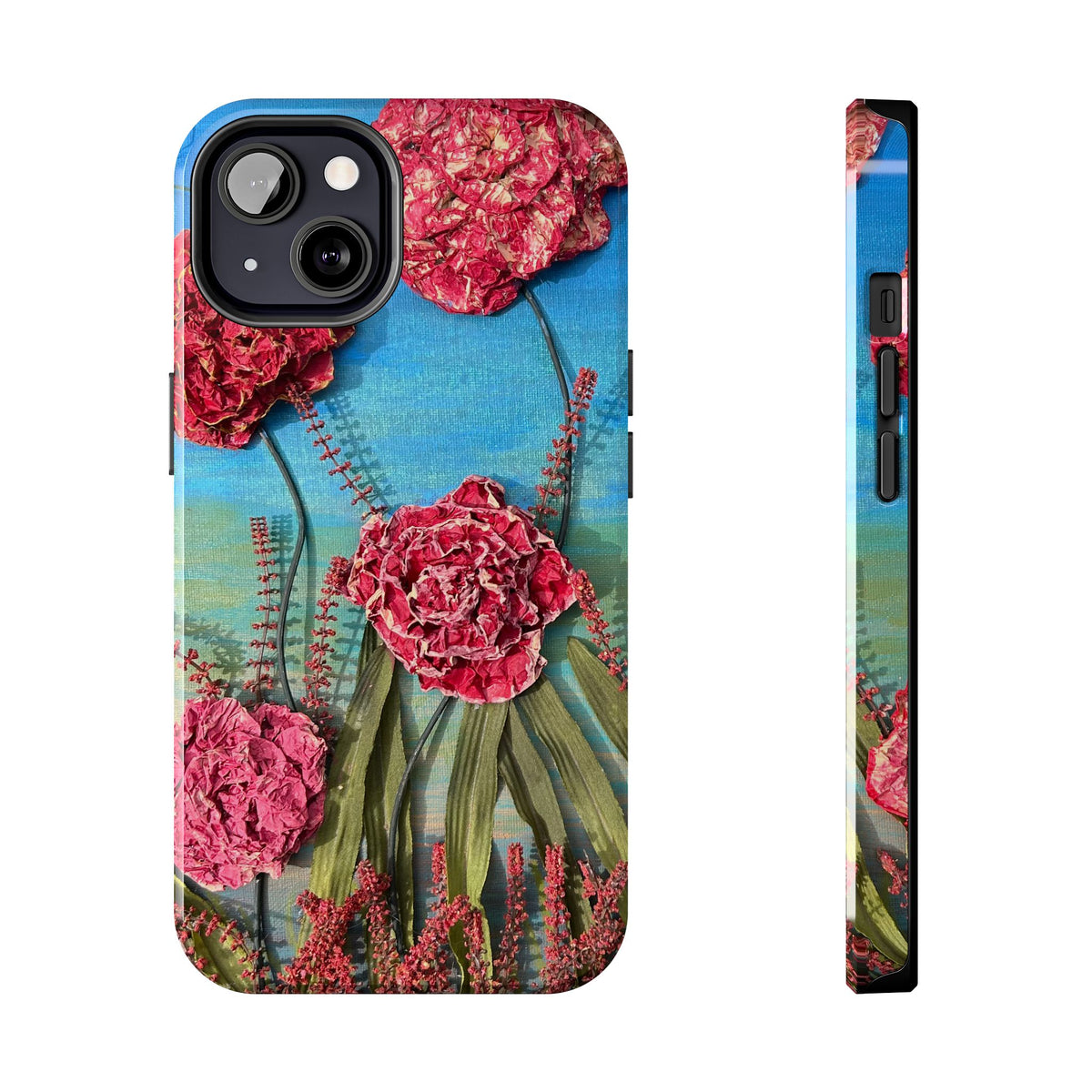 Pink Carnation Garden Tough Phone Case — Hand-Painted Floral, Faith-Inspired Protective Cover