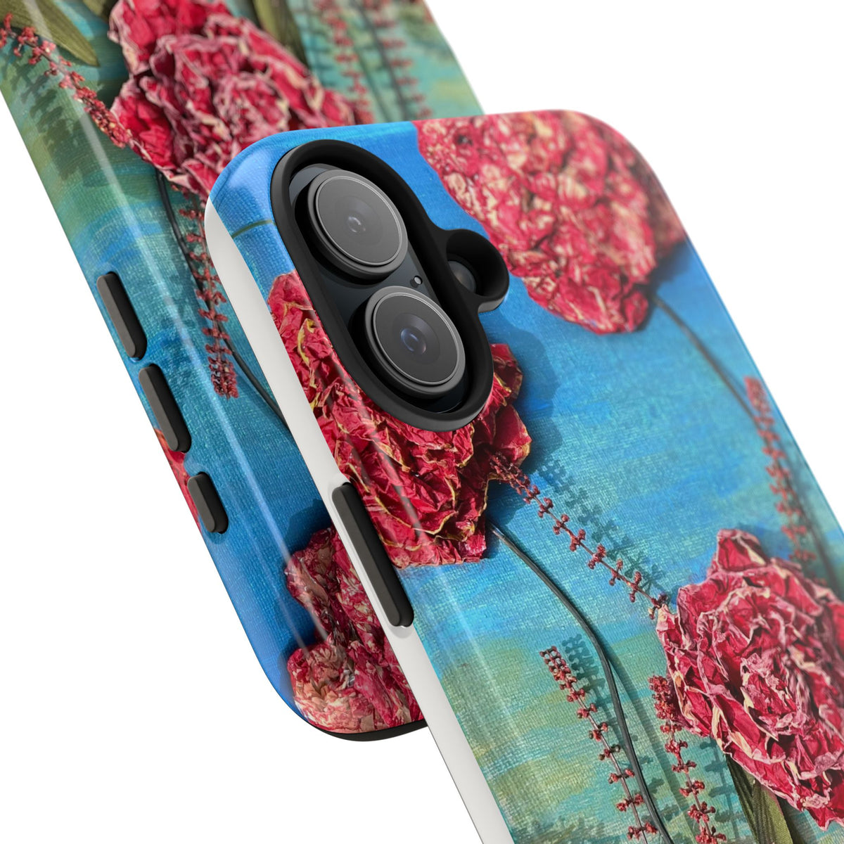 Pink Carnation Garden Tough Phone Case — Hand-Painted Floral, Faith-Inspired Protective Cover
