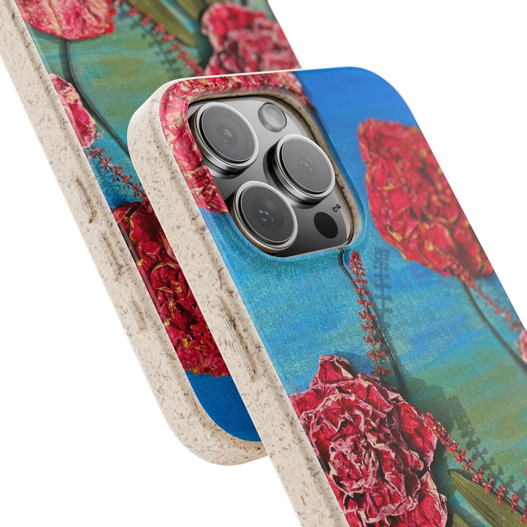 Biodegradable Floral Phone Case — Pink Carnation Eco-Friendly iPhone Cover