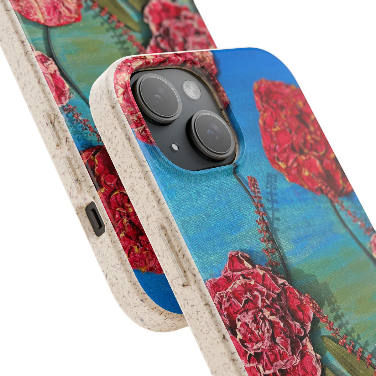 Biodegradable Floral Phone Case — Pink Carnation Eco-Friendly iPhone Cover