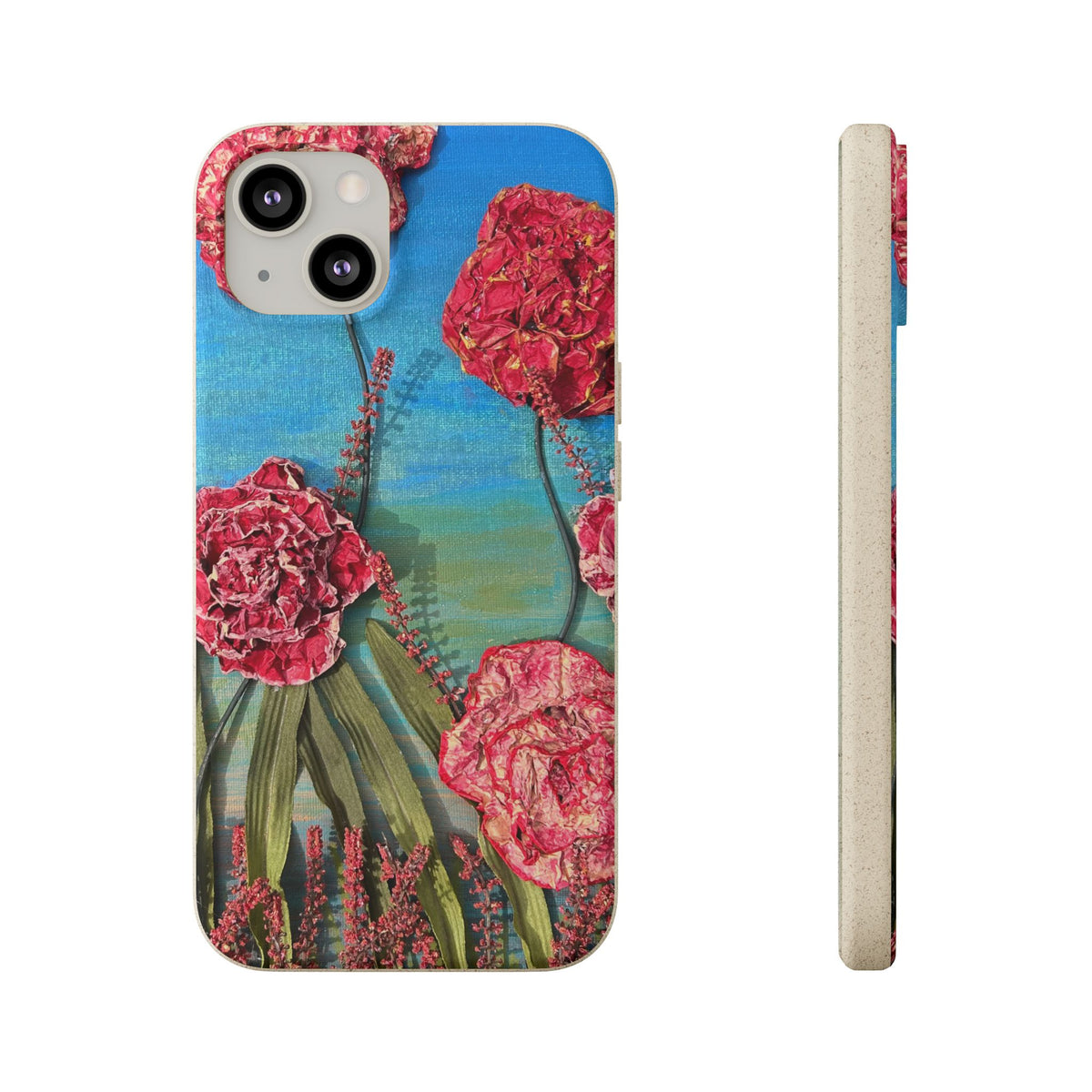 Biodegradable Floral Phone Case — Pink Carnation Eco-Friendly iPhone Cover