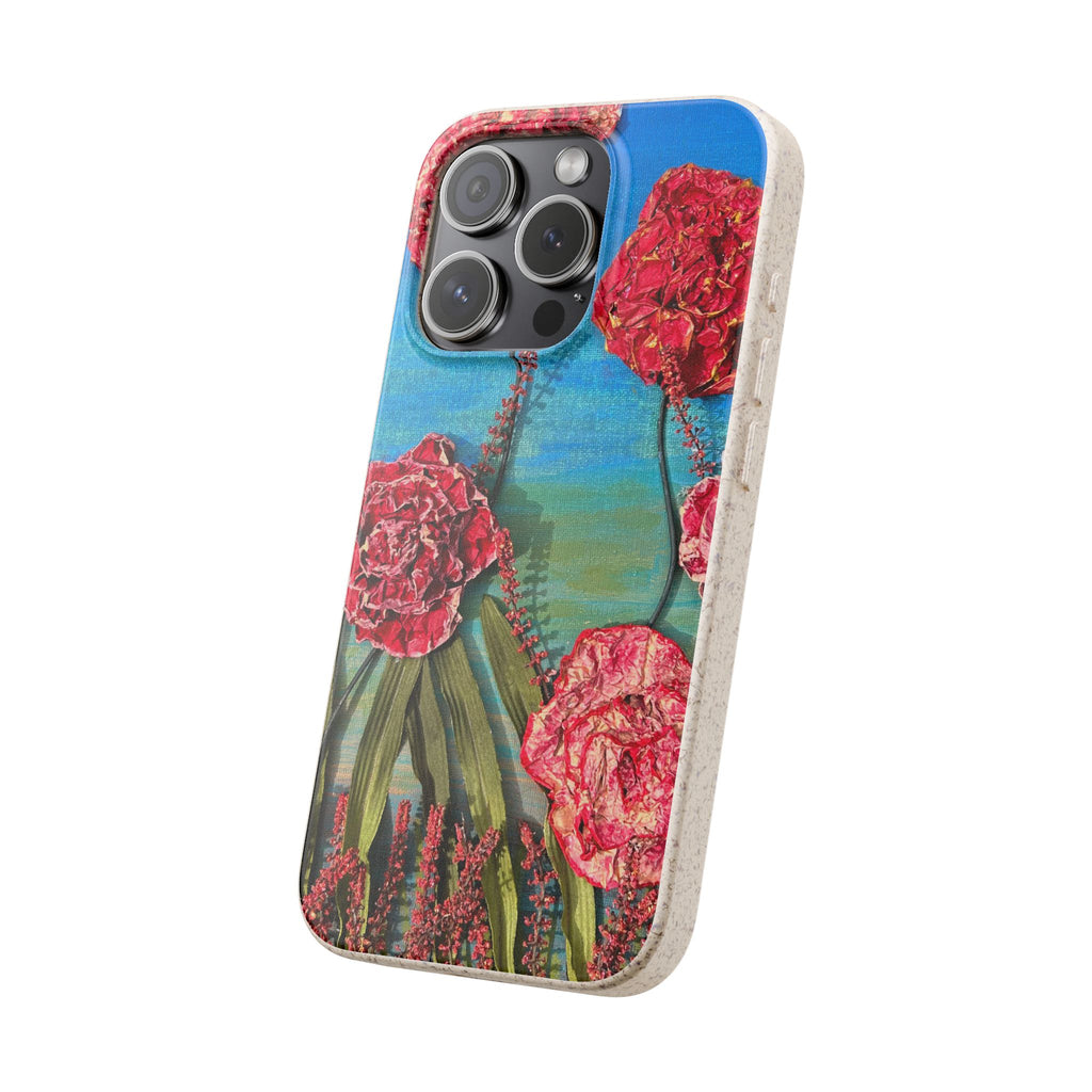 Biodegradable Floral Phone Case — Pink Carnation Eco-Friendly iPhone Cover