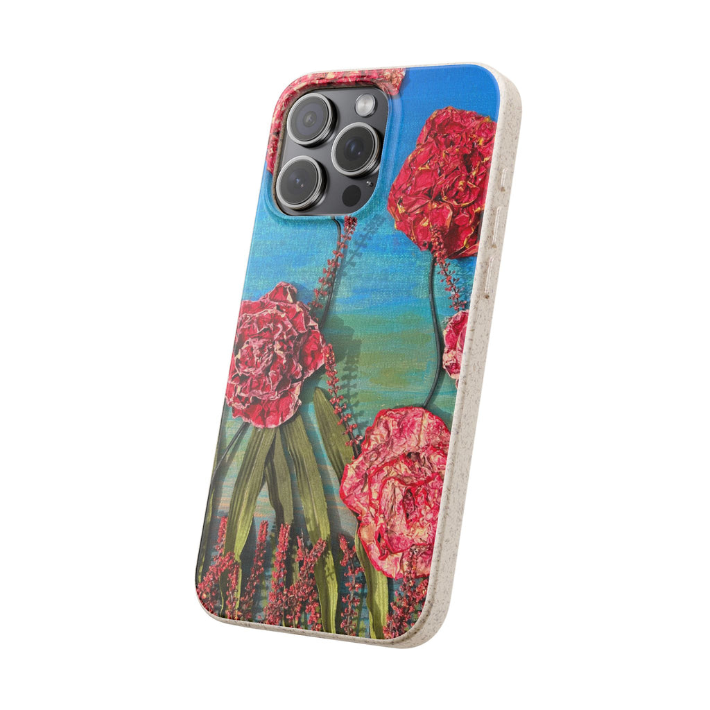 Biodegradable Floral Phone Case — Pink Carnation Eco-Friendly iPhone Cover