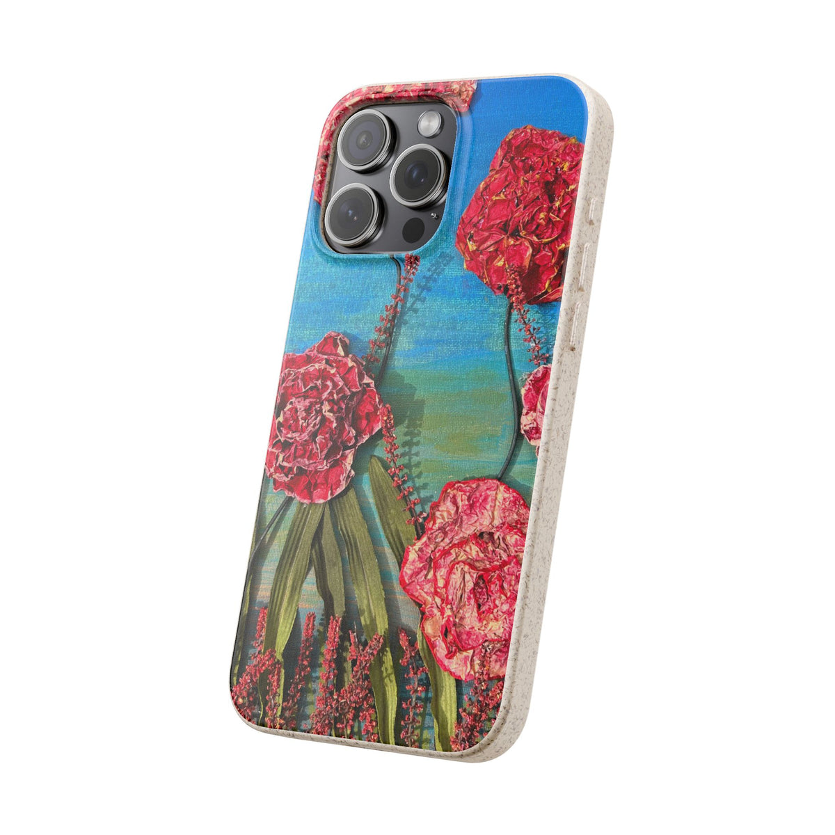 Biodegradable Floral Phone Case — Pink Carnation Eco-Friendly iPhone Cover