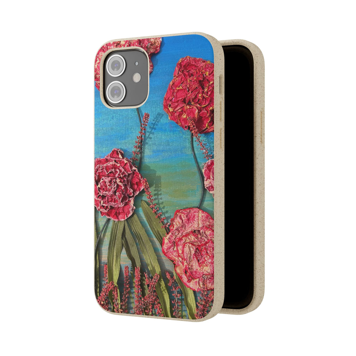 Biodegradable Floral Phone Case — Pink Carnation Eco-Friendly iPhone Cover