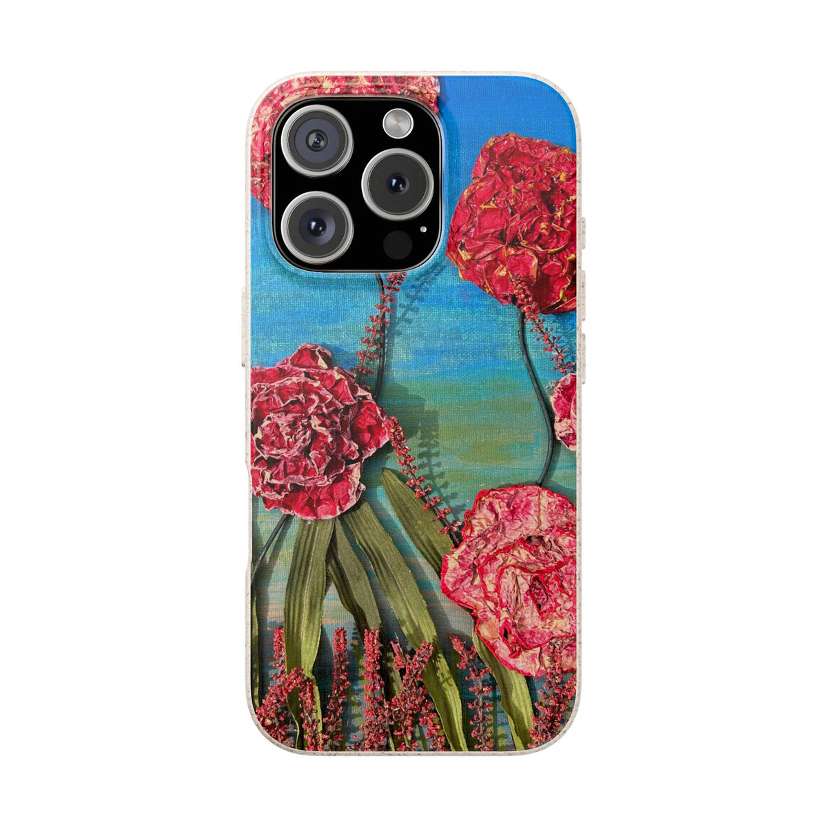 Biodegradable Floral Phone Case — Pink Carnation Eco-Friendly iPhone Cover