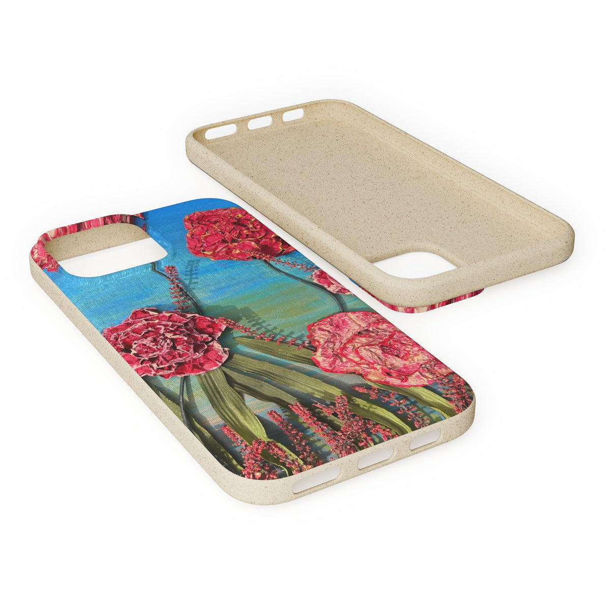 Biodegradable Floral Phone Case — Pink Carnation Eco-Friendly iPhone Cover