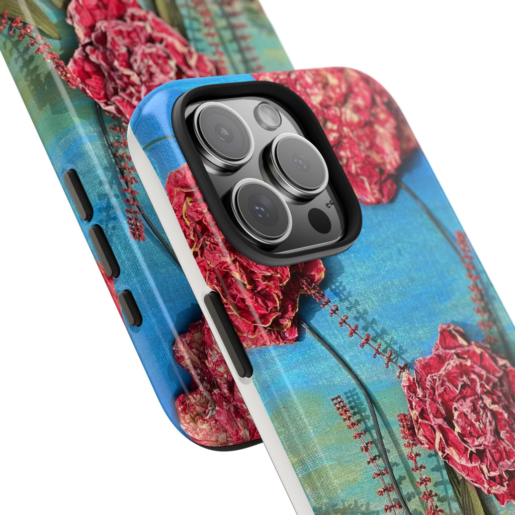 Pink Carnation Garden Tough Phone Case — Hand-Painted Floral, Faith-Inspired Protective Cover