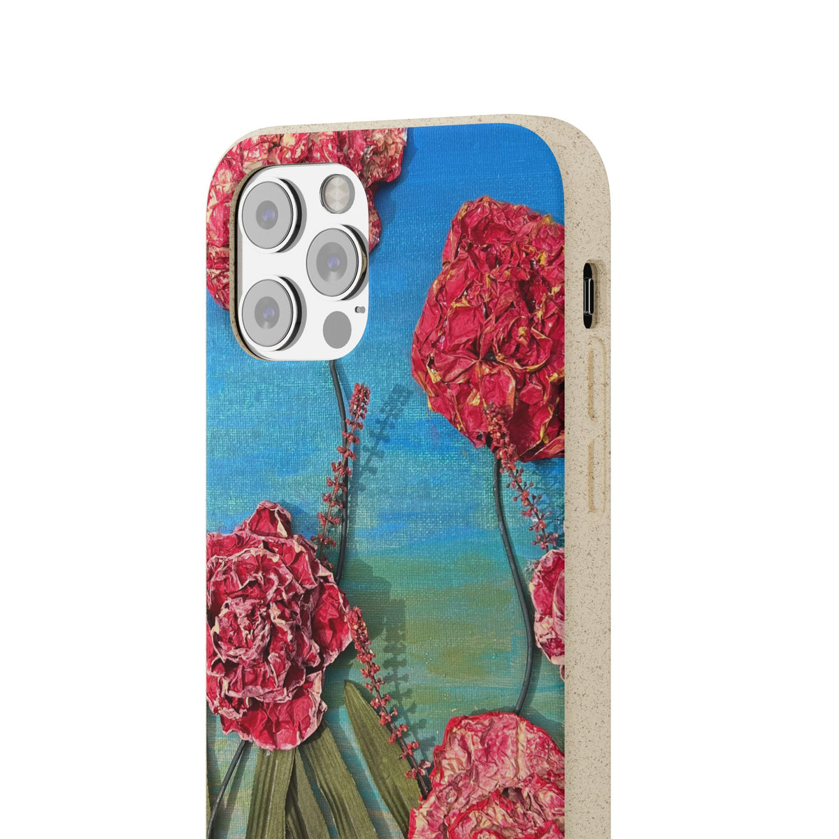 Biodegradable Floral Phone Case — Pink Carnation Eco-Friendly iPhone Cover
