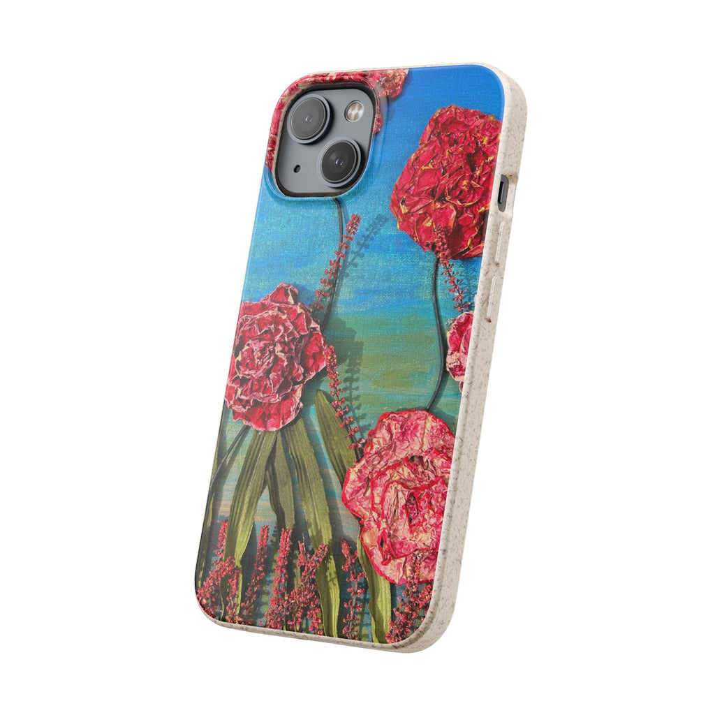 Biodegradable Floral Phone Case — Pink Carnation Eco-Friendly iPhone Cover