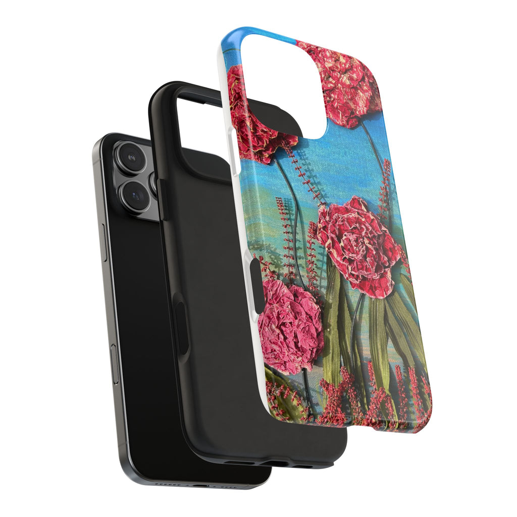 Pink Carnation Garden Tough Phone Case — Hand-Painted Floral, Faith-Inspired Protective Cover