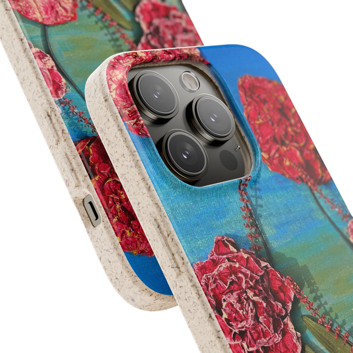 Biodegradable Floral Phone Case — Pink Carnation Eco-Friendly iPhone Cover