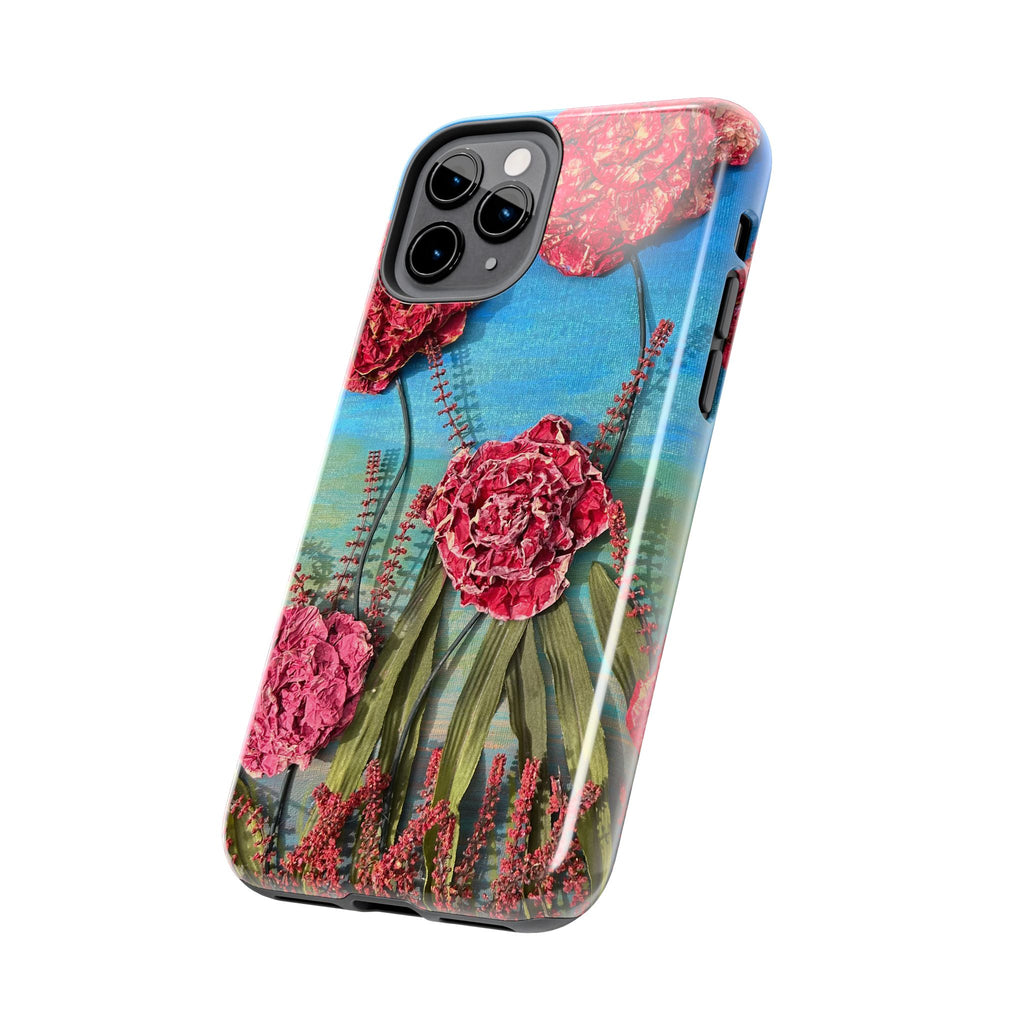Pink Carnation Garden Tough Phone Case — Hand-Painted Floral, Faith-Inspired Protective Cover