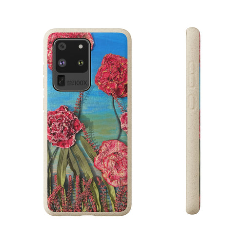 Biodegradable Floral Phone Case — Pink Carnation Eco-Friendly iPhone Cover