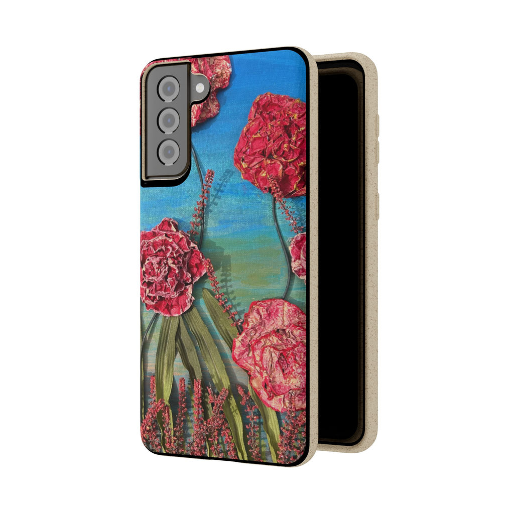 Biodegradable Floral Phone Case — Pink Carnation Eco-Friendly iPhone Cover
