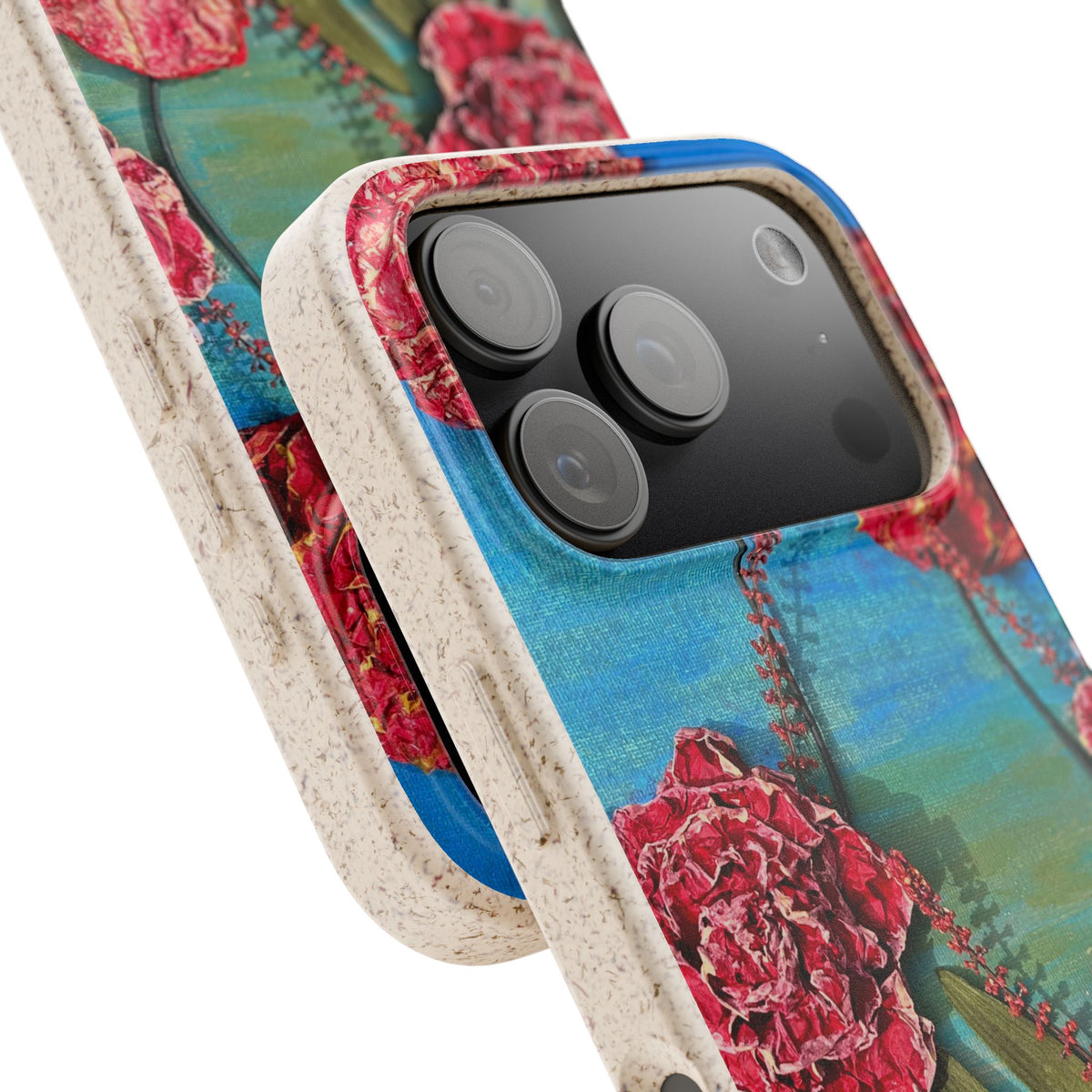 Biodegradable Floral Phone Case — Pink Carnation Eco-Friendly iPhone Cover