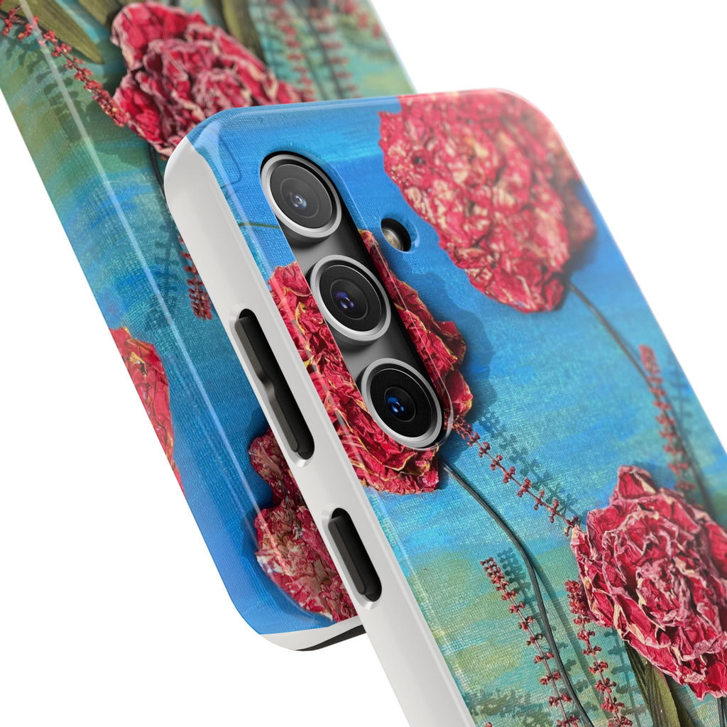 Pink Carnation Garden Tough Phone Case — Hand-Painted Floral, Faith-Inspired Protective Cover