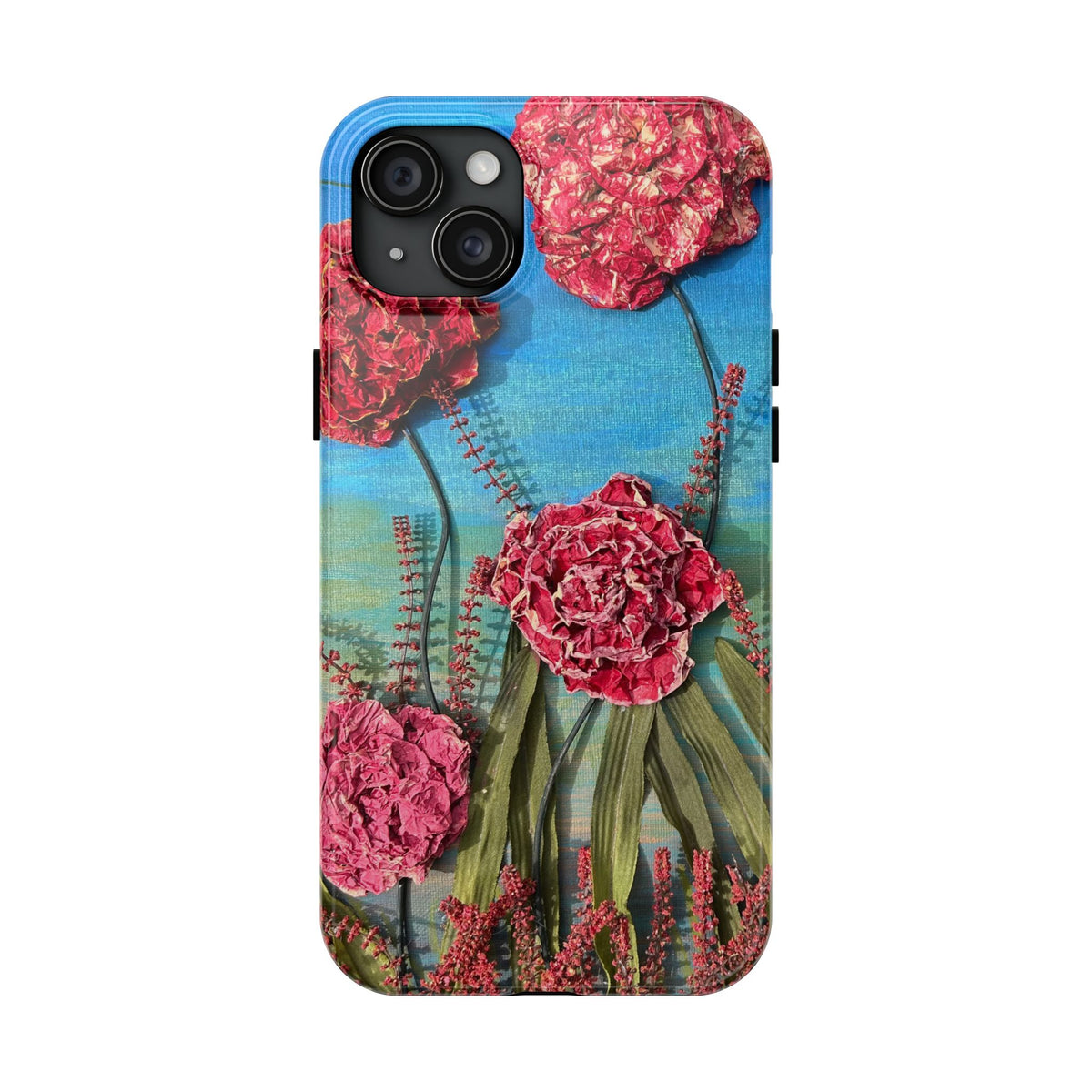 Pink Carnation Garden Tough Phone Case — Hand-Painted Floral, Faith-Inspired Protective Cover