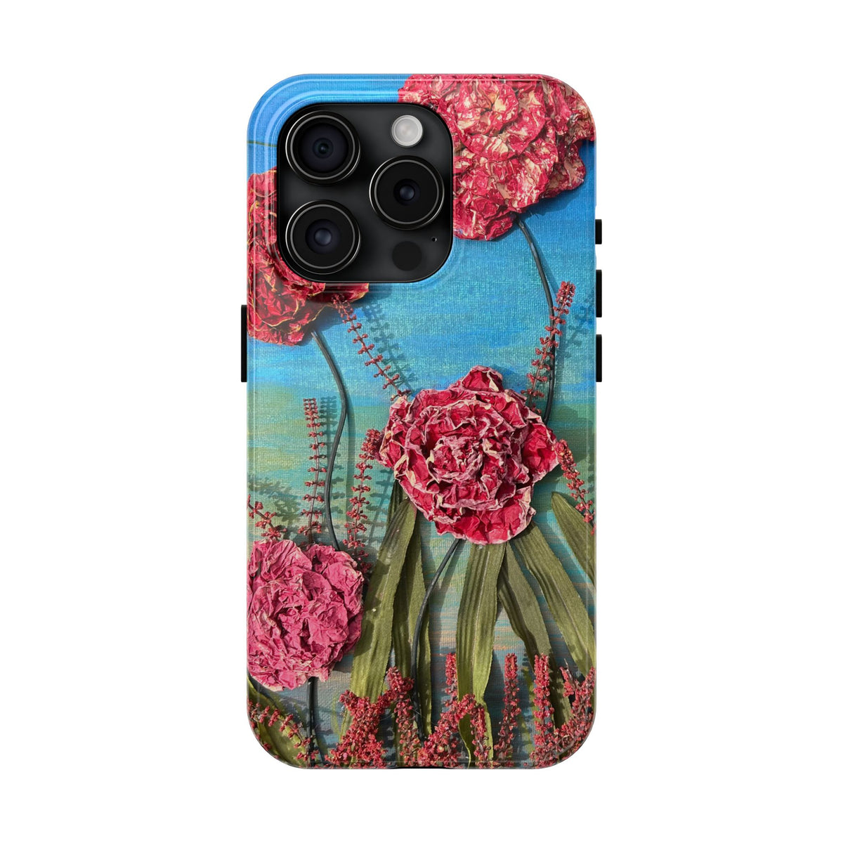 Pink Carnation Garden Tough Phone Case — Hand-Painted Floral, Faith-Inspired Protective Cover