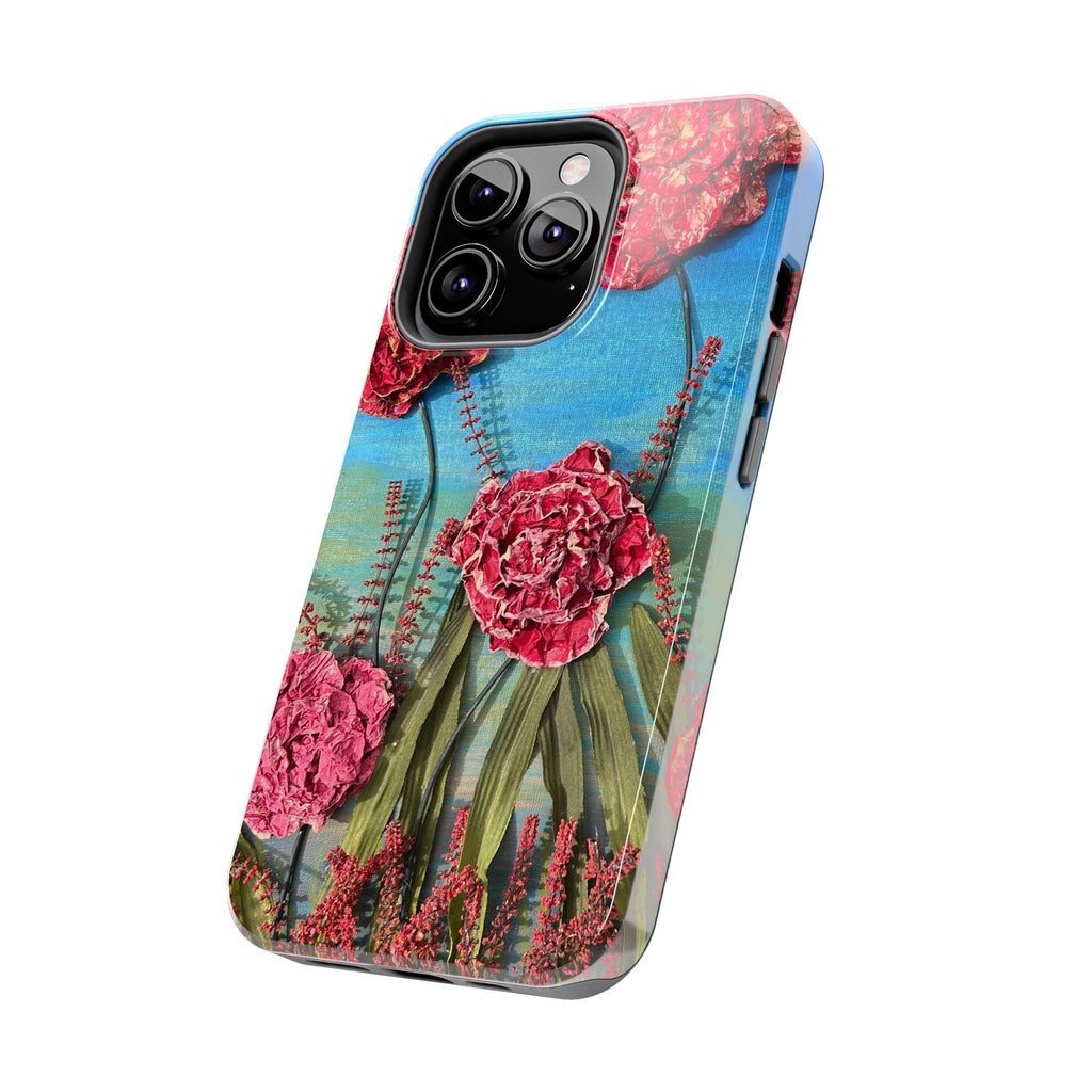Pink Carnation Garden Tough Phone Case — Hand-Painted Floral, Faith-Inspired Protective Cover