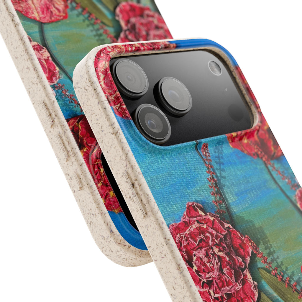 Biodegradable Floral Phone Case — Pink Carnation Eco-Friendly iPhone Cover