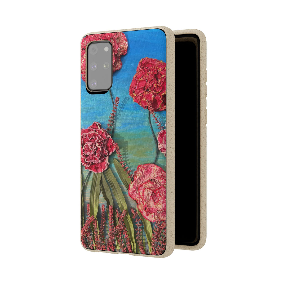 Biodegradable Floral Phone Case — Pink Carnation Eco-Friendly iPhone Cover