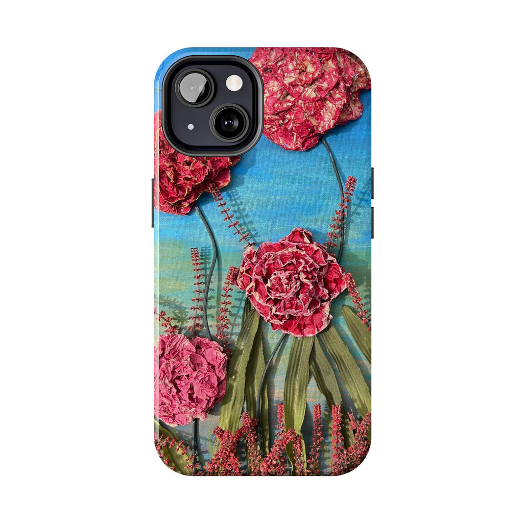 Pink Carnation Garden Tough Phone Case — Hand-Painted Floral, Faith-Inspired Protective Cover