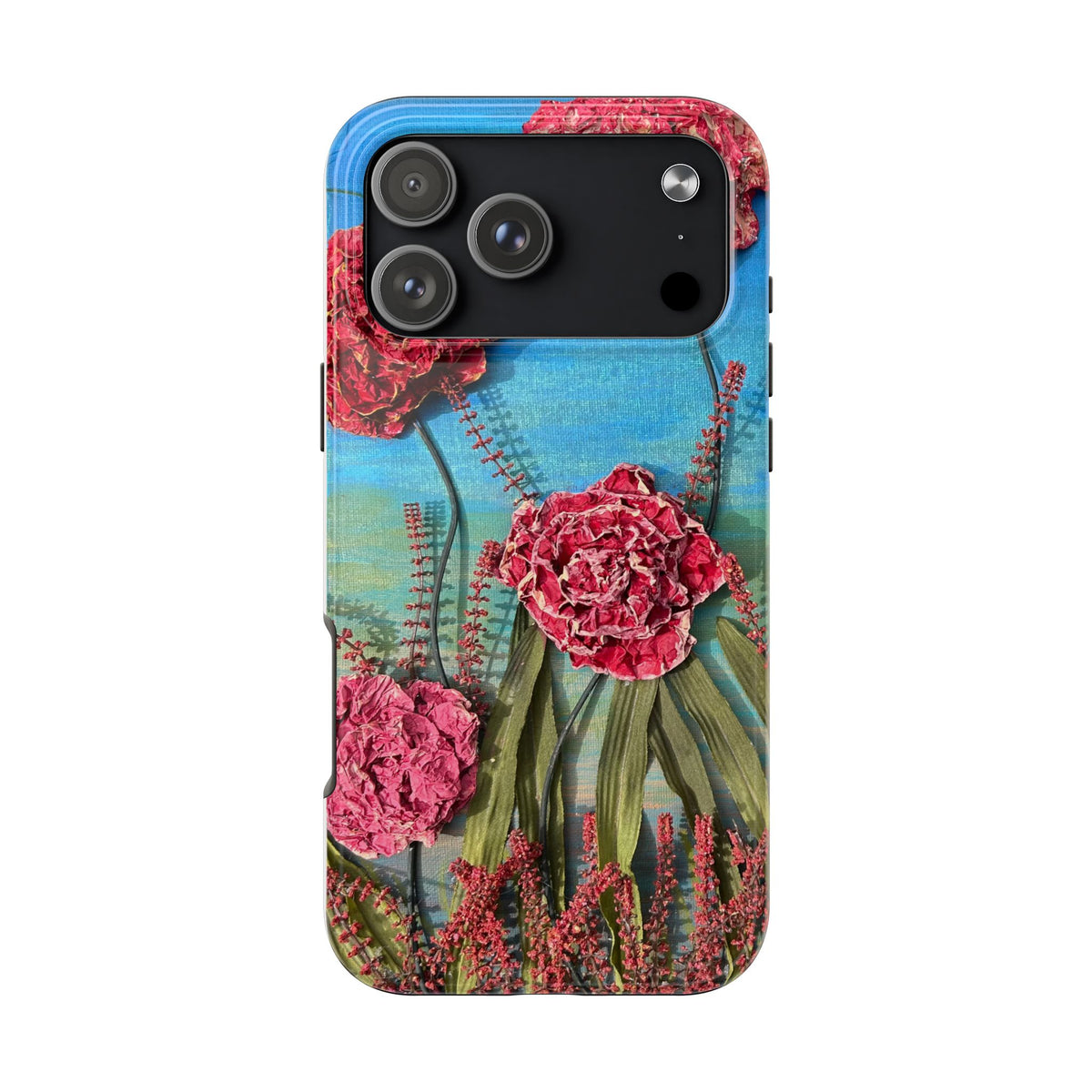 Pink Carnation Garden Tough Phone Case — Hand-Painted Floral, Faith-Inspired Protective Cover