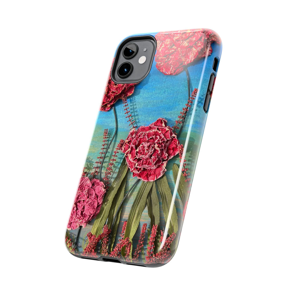 Pink Carnation Garden Tough Phone Case — Hand-Painted Floral, Faith-Inspired Protective Cover