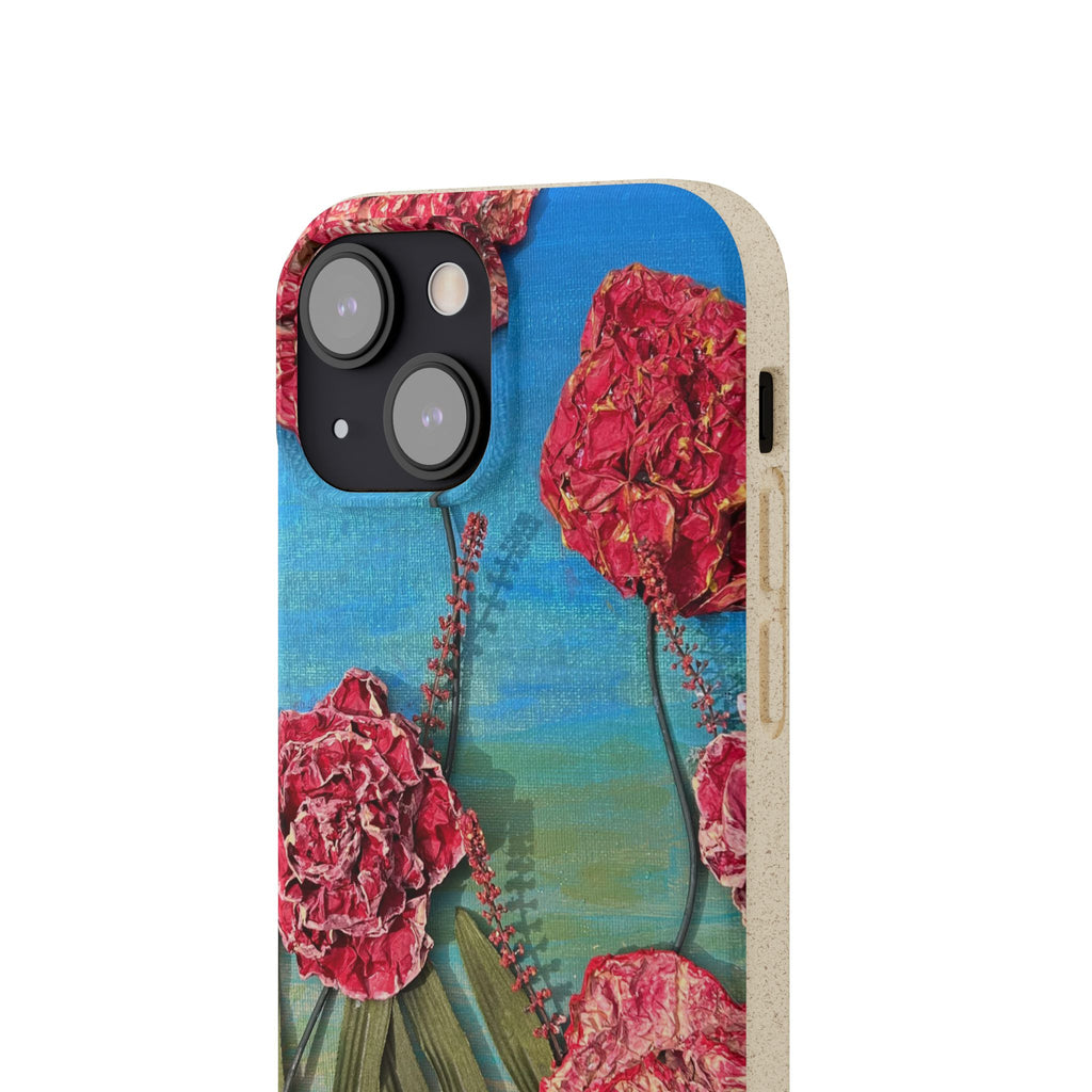 Biodegradable Floral Phone Case — Pink Carnation Eco-Friendly iPhone Cover