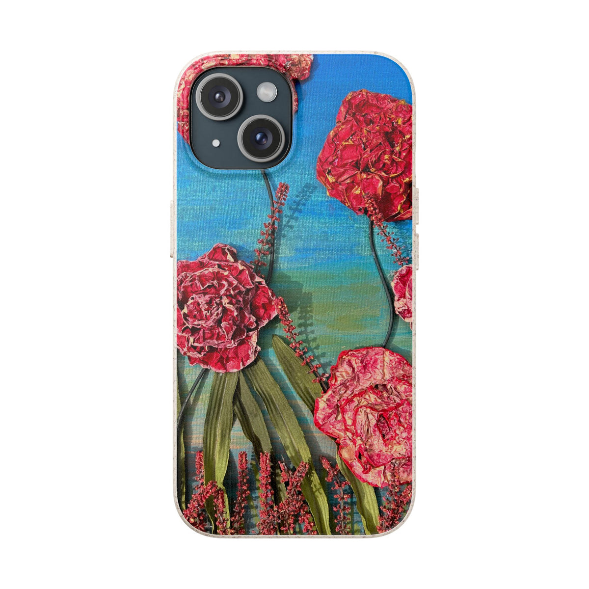 Biodegradable Floral Phone Case — Pink Carnation Eco-Friendly iPhone Cover