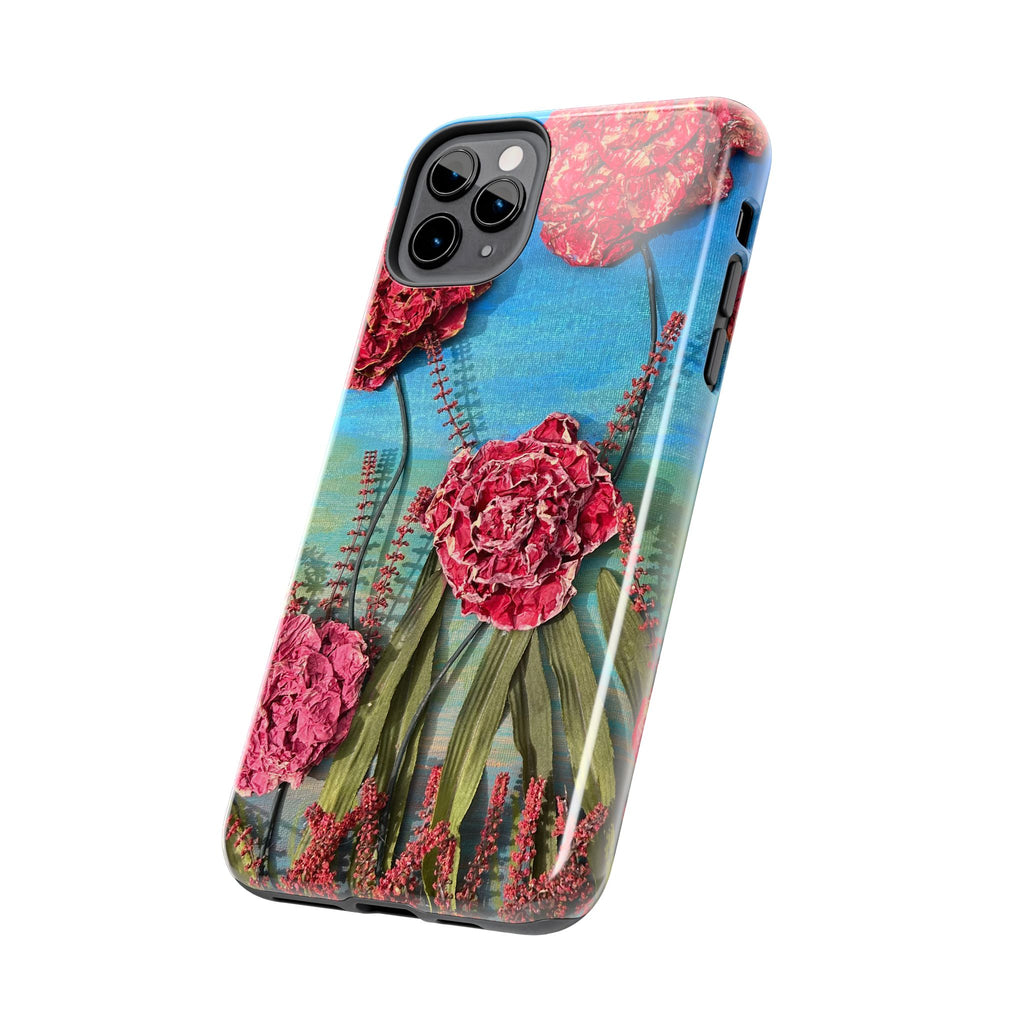 Pink Carnation Garden Tough Phone Case — Hand-Painted Floral, Faith-Inspired Protective Cover