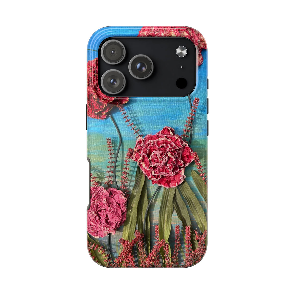 Pink Carnation Garden Tough Phone Case — Hand-Painted Floral, Faith-Inspired Protective Cover