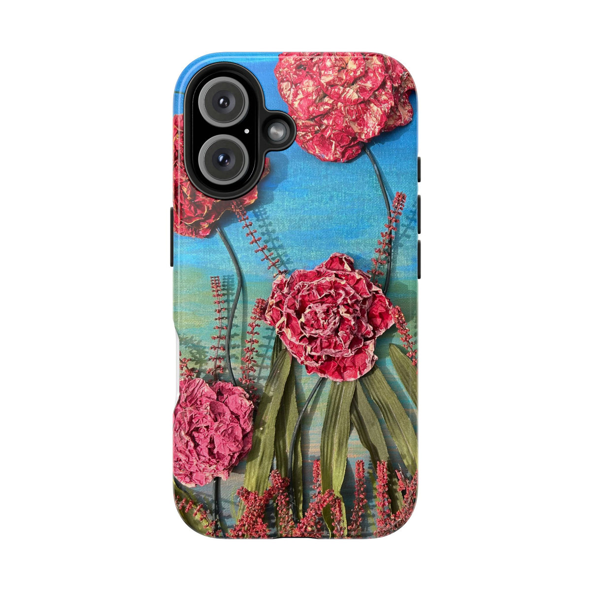 Pink Carnation Garden Tough Phone Case — Hand-Painted Floral, Faith-Inspired Protective Cover