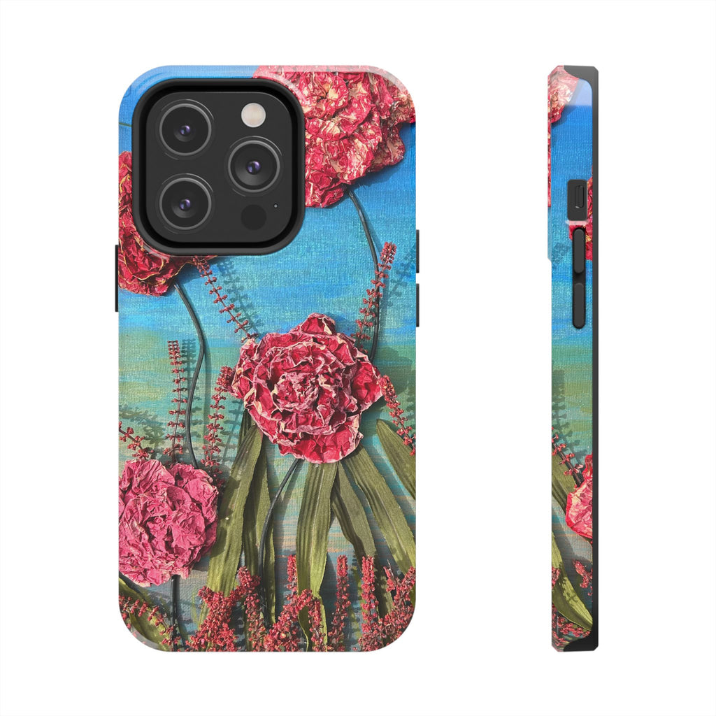 Pink Carnation Garden Tough Phone Case — Hand-Painted Floral, Faith-Inspired Protective Cover