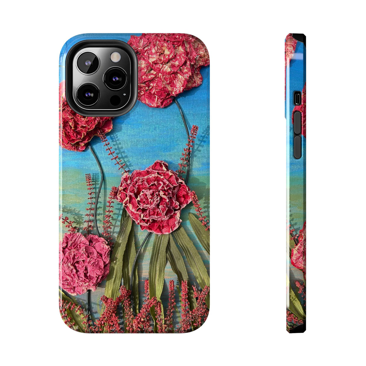 Pink Carnation Garden Tough Phone Case — Hand-Painted Floral, Faith-Inspired Protective Cover