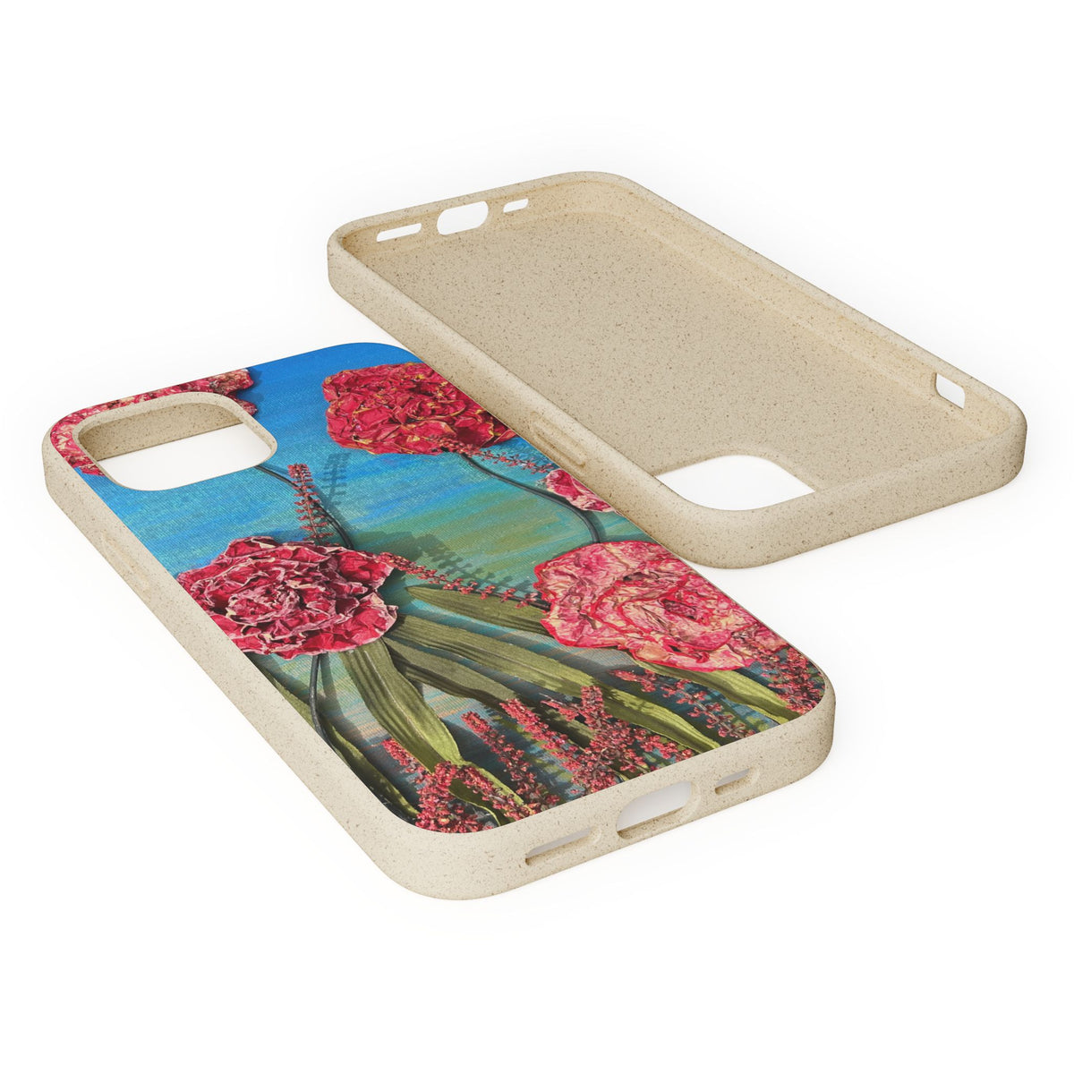 Biodegradable Floral Phone Case — Pink Carnation Eco-Friendly iPhone Cover