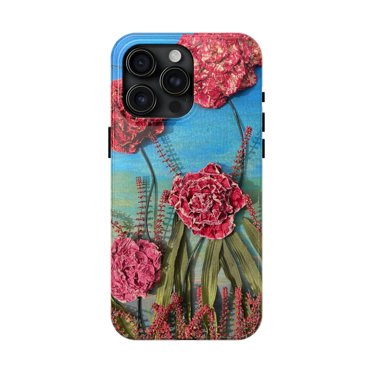 Pink Carnation Garden Tough Phone Case — Hand-Painted Floral, Faith-Inspired Protective Cover