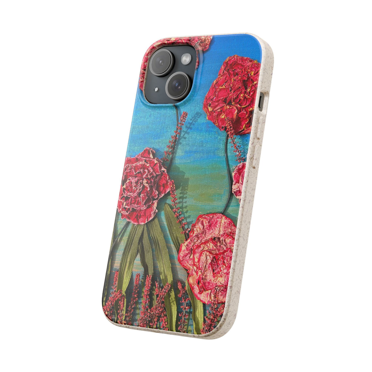 Biodegradable Floral Phone Case — Pink Carnation Eco-Friendly iPhone Cover