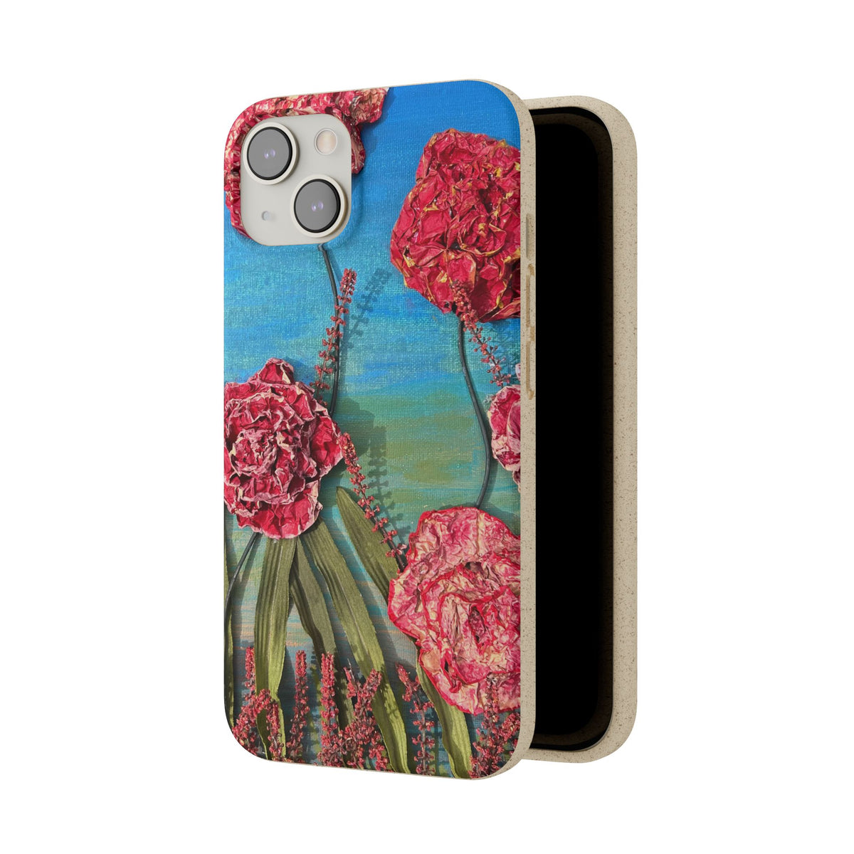 Biodegradable Floral Phone Case — Pink Carnation Eco-Friendly iPhone Cover