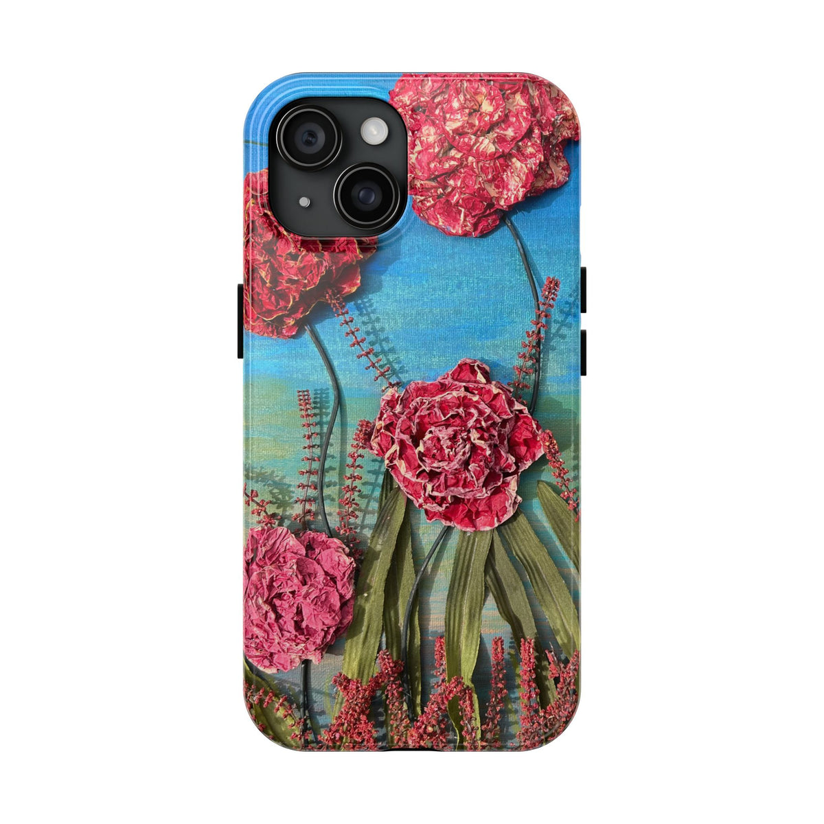 Pink Carnation Garden Tough Phone Case — Hand-Painted Floral, Faith-Inspired Protective Cover