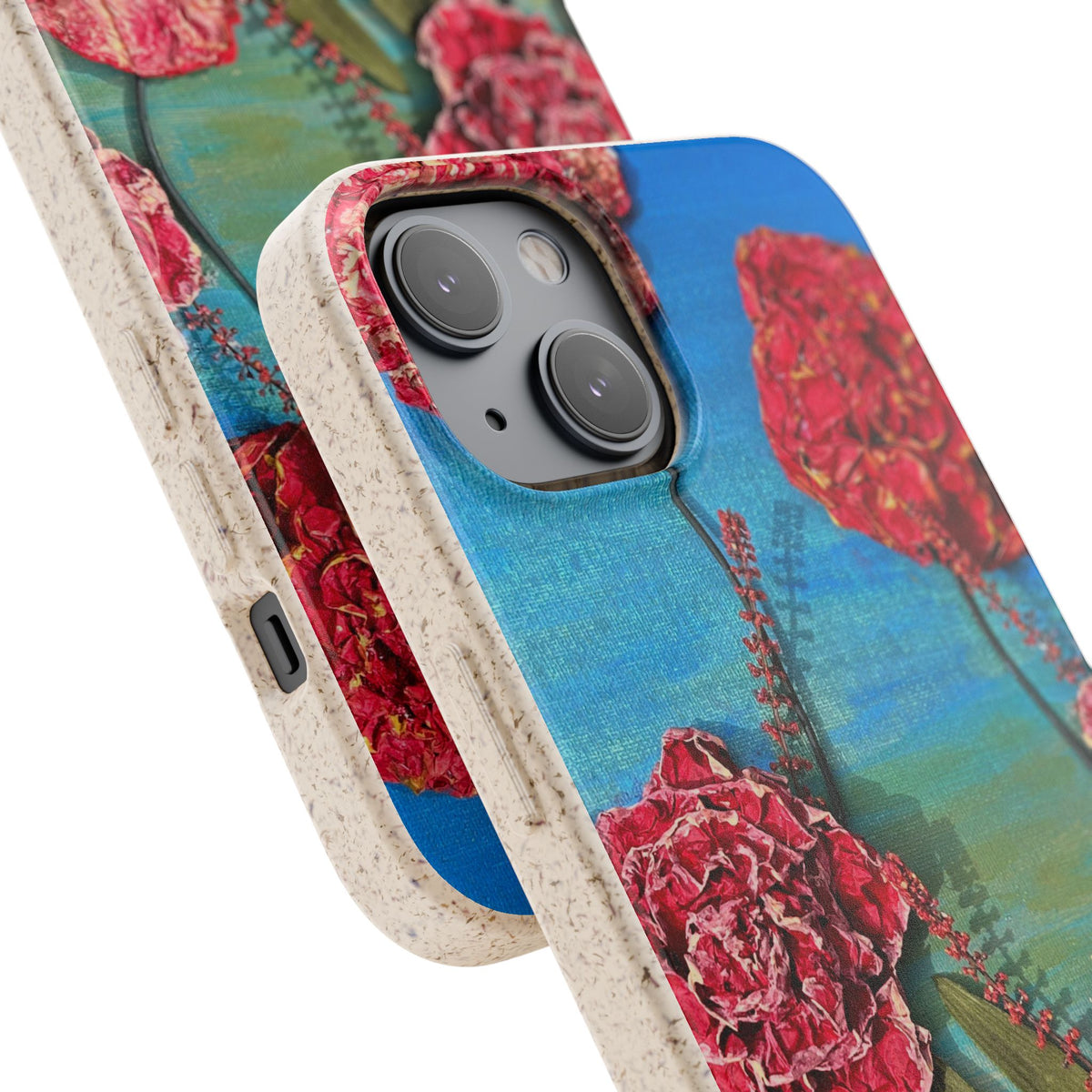 Biodegradable Floral Phone Case — Pink Carnation Eco-Friendly iPhone Cover