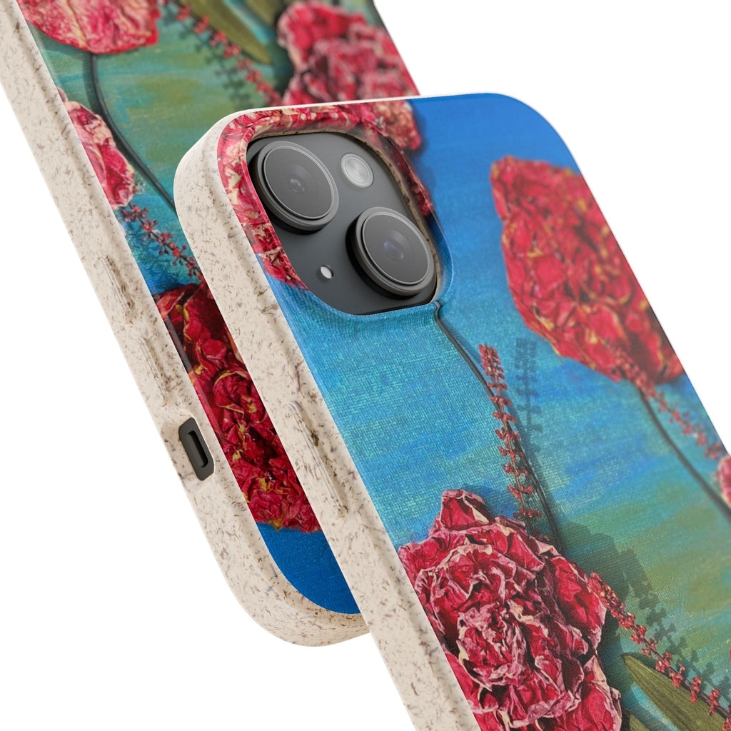 Biodegradable Floral Phone Case — Pink Carnation Eco-Friendly iPhone Cover